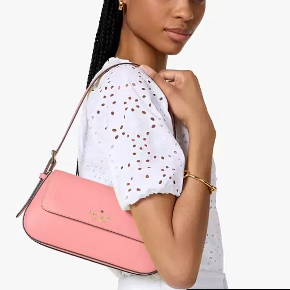 Kate Spade Madison Saffiano Leather Small Flap Shoulder Bag Terracotta